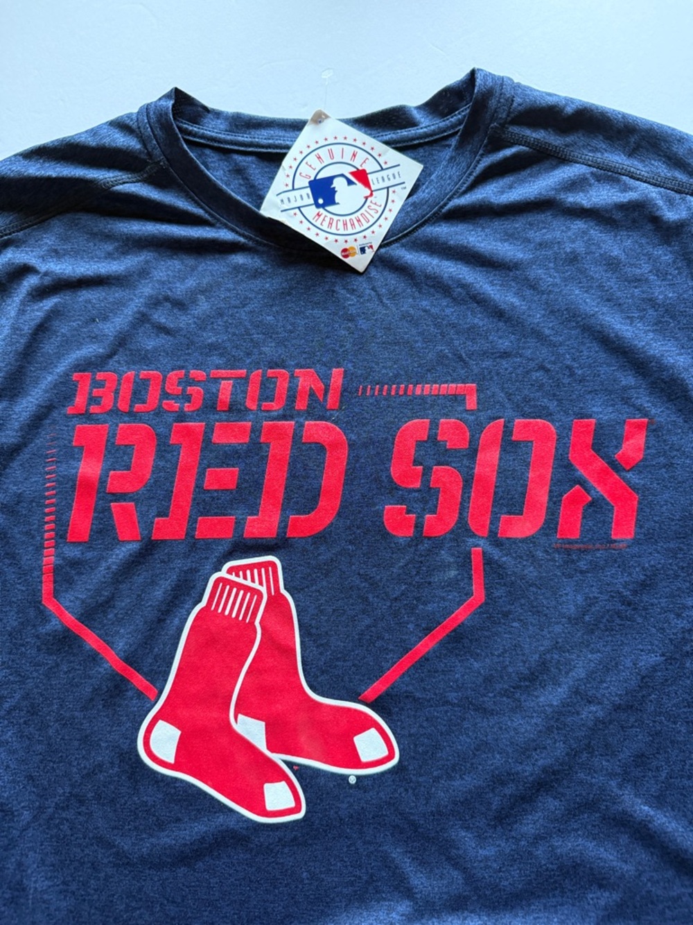 Genuine Merchandise Boston Red Sock Navy Tee with Red Accents. NWT